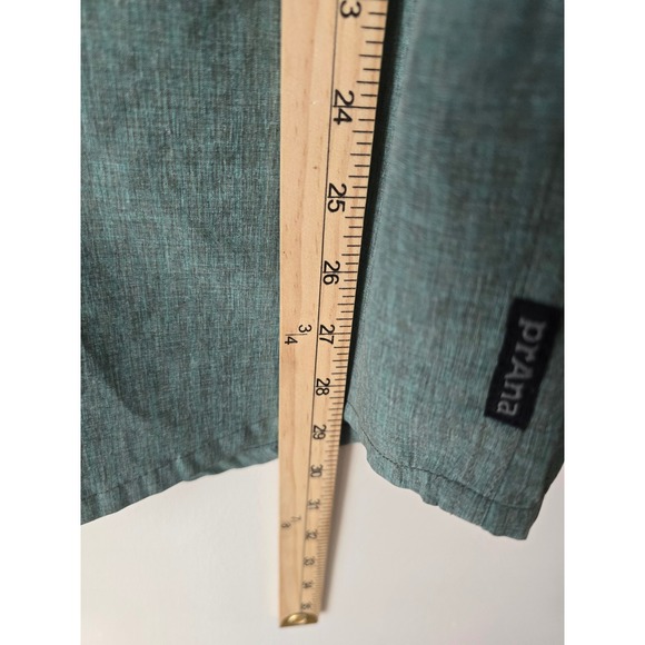 Prana Mens Large Button Down Shirt Long Sleeve Hiking Travel Green‎ Size L - Picture 10 of 10